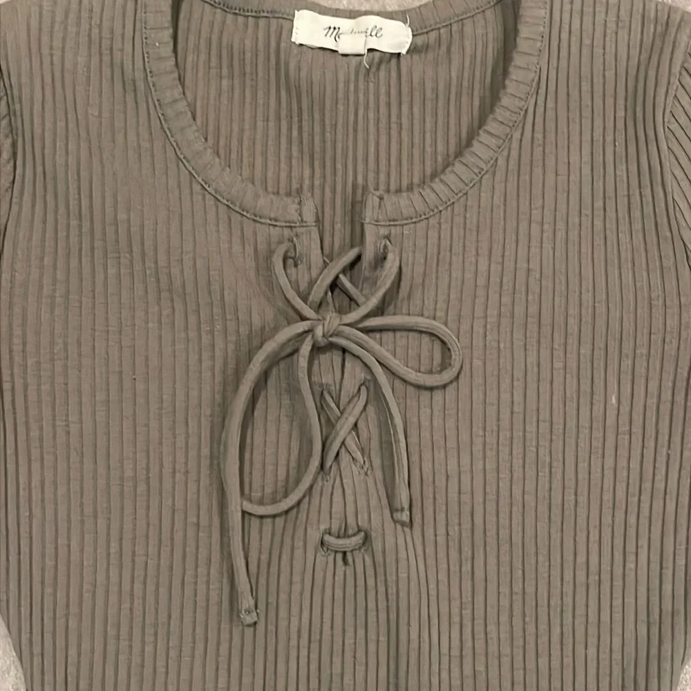MADEWELL OLIVE GREEN BODYSUIT XS - Picture 4 of 11